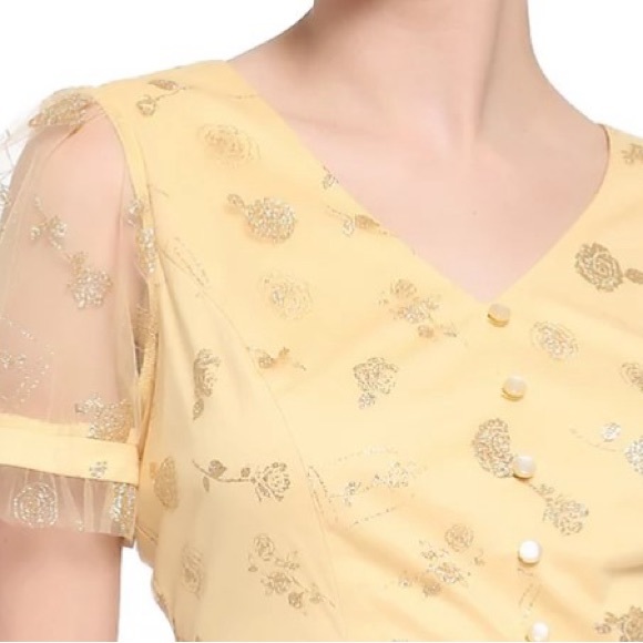 DISNEY HER UNIVERSE BEAUTY THE BEAST COLLECTION HOT TOPIC DRESS Belle Plus Sz 5 - Picture 4 of 12